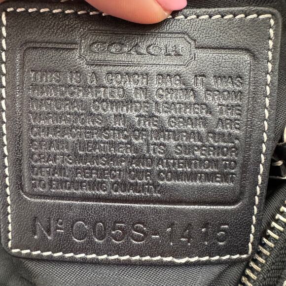 COACH Vintage 1415 Soho Black Leather Crossbody Shoulder Bag Hobo - Picture 10 of 15